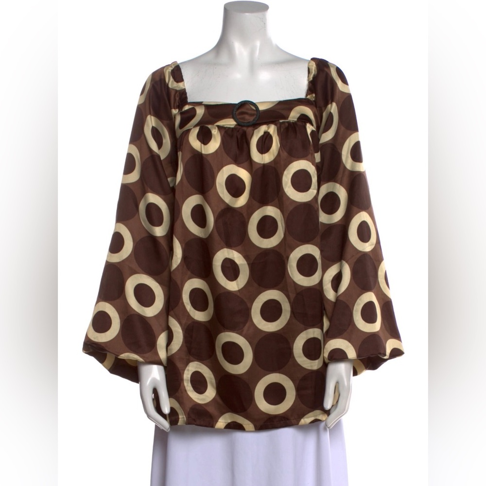 Bill Blass 1980’s styled Tunic Square Neckline